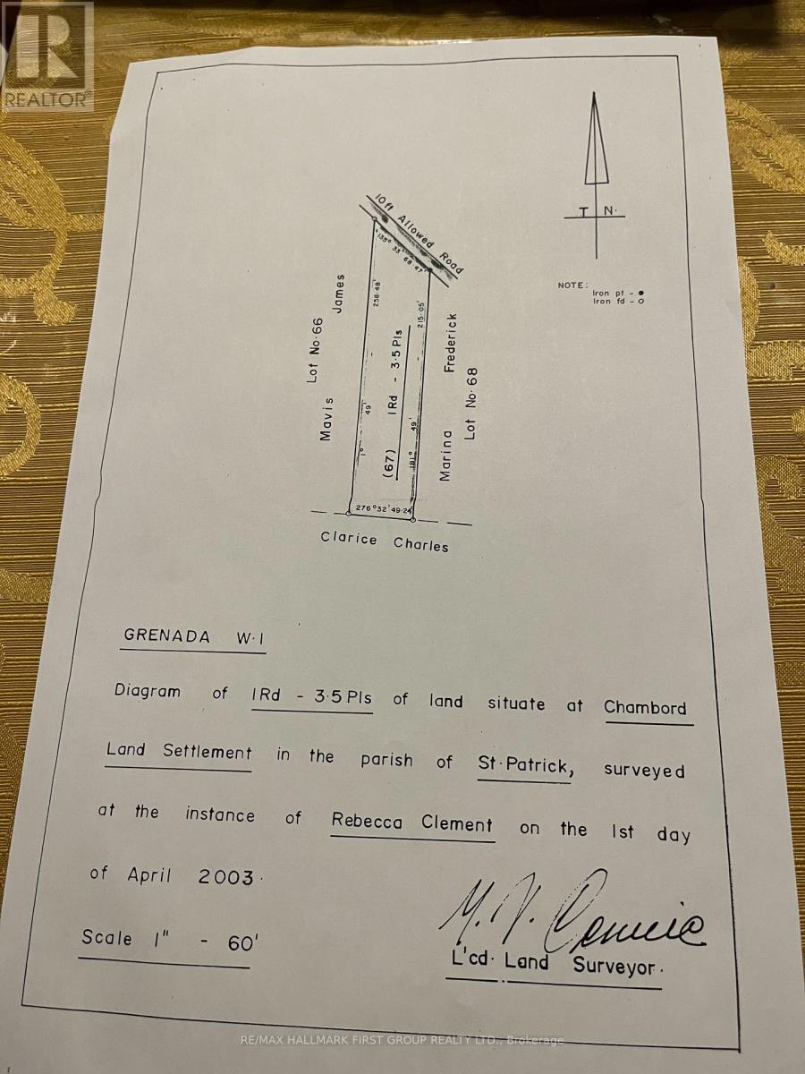LOT 67 CHAMBORD LAND SETTLEMENT